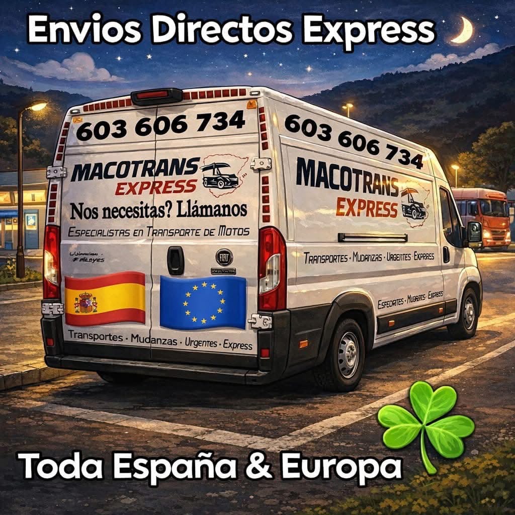 Furgoneta Macotrans Express especialista en transporte de motos