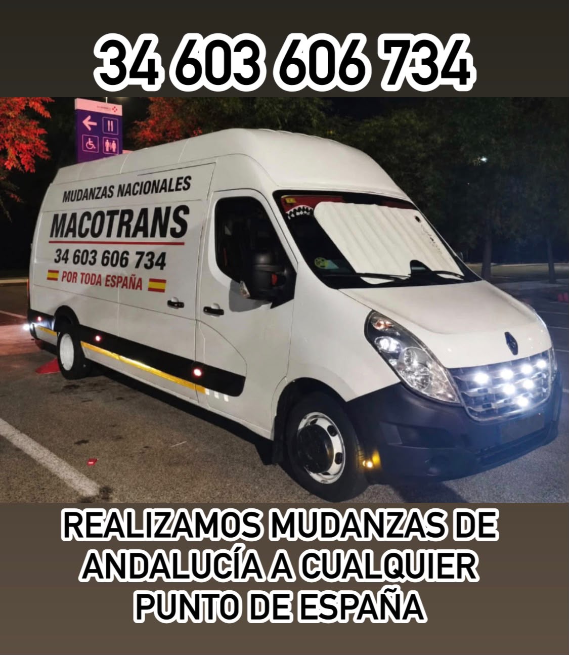 Furgoneta Macotrans de mudanzas nacionales